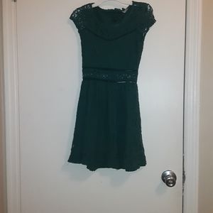 Green lace dress